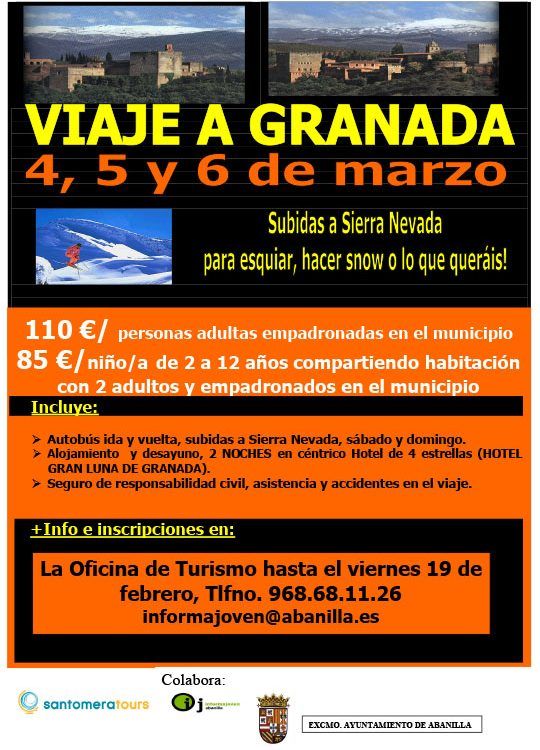 CARTEL VIAJE A GRANADA 2016