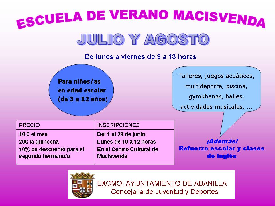 escuela verano 2016 macisvenda