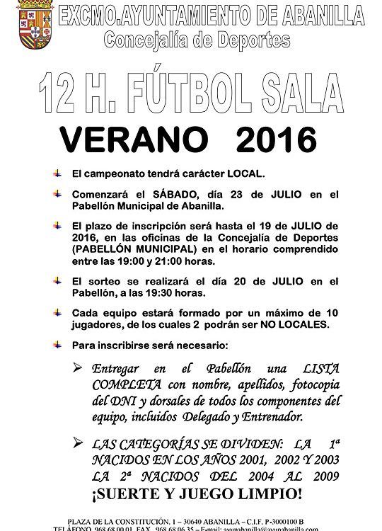 CARTEL 12 HORAS FS VERANO 16