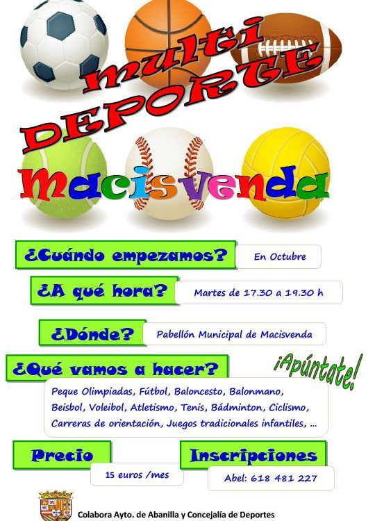 Modelo multideporte Macisvenda