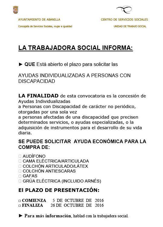 CARTEL SUBVENCION SERVICIOS SOCIALES