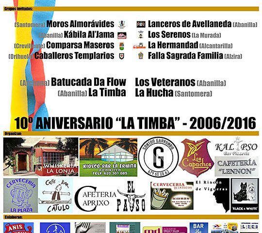 Cartel X Aniversario La Timba