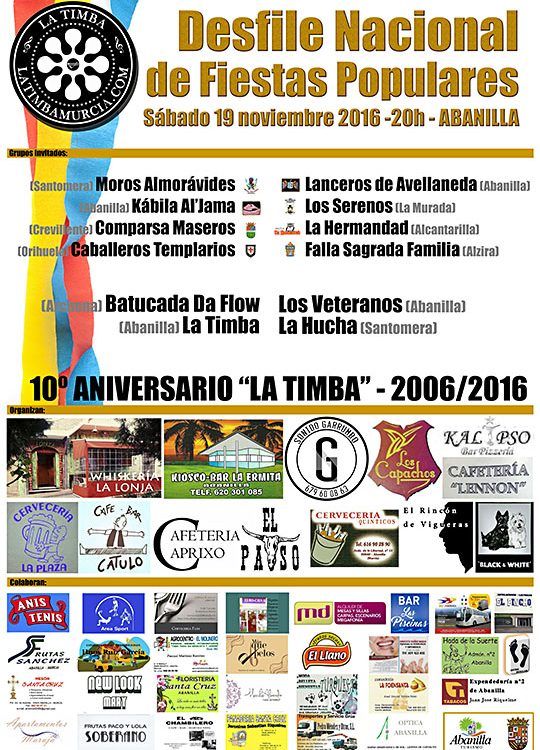 Cartel X Aniversario La Timba