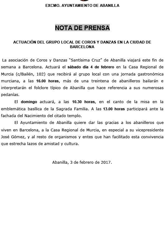 Nota Prensa Abanilla