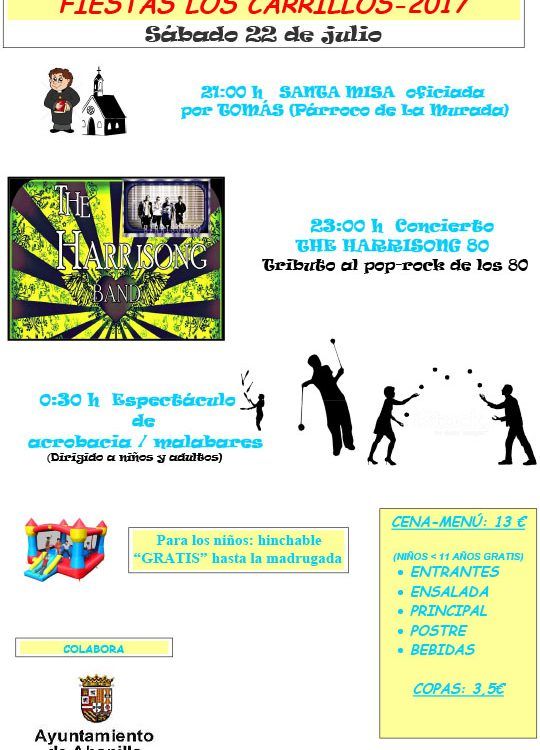 CARTEL FIESTAS LOS CARRILLOS 2017
