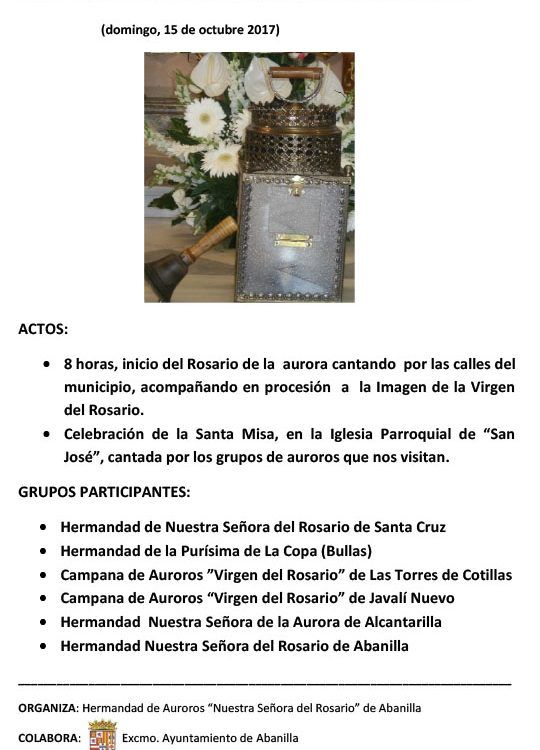 XXIII ENCUENTRO DE AUROROS EN ABANILLA