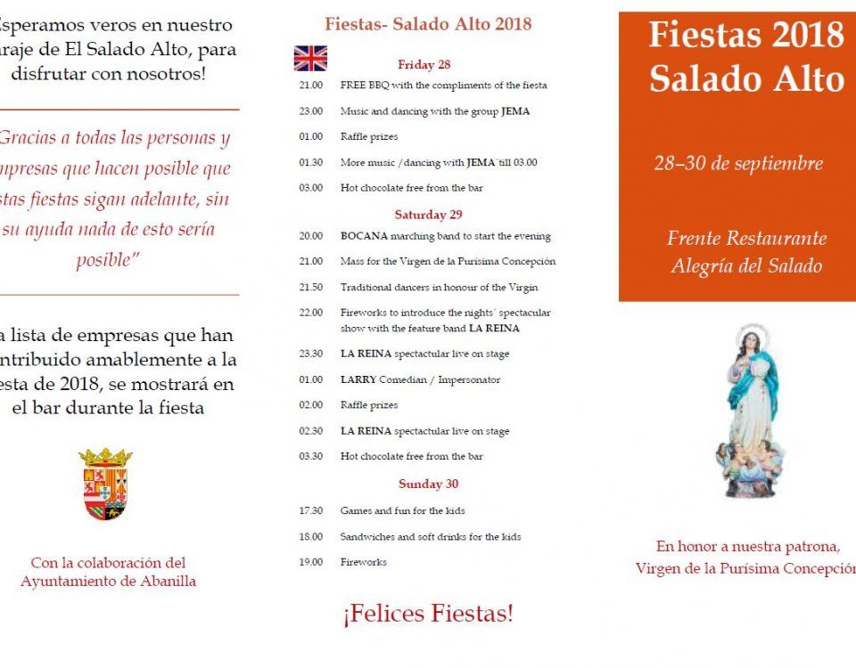 FIESTAS 1 SALADO ALTO 2018