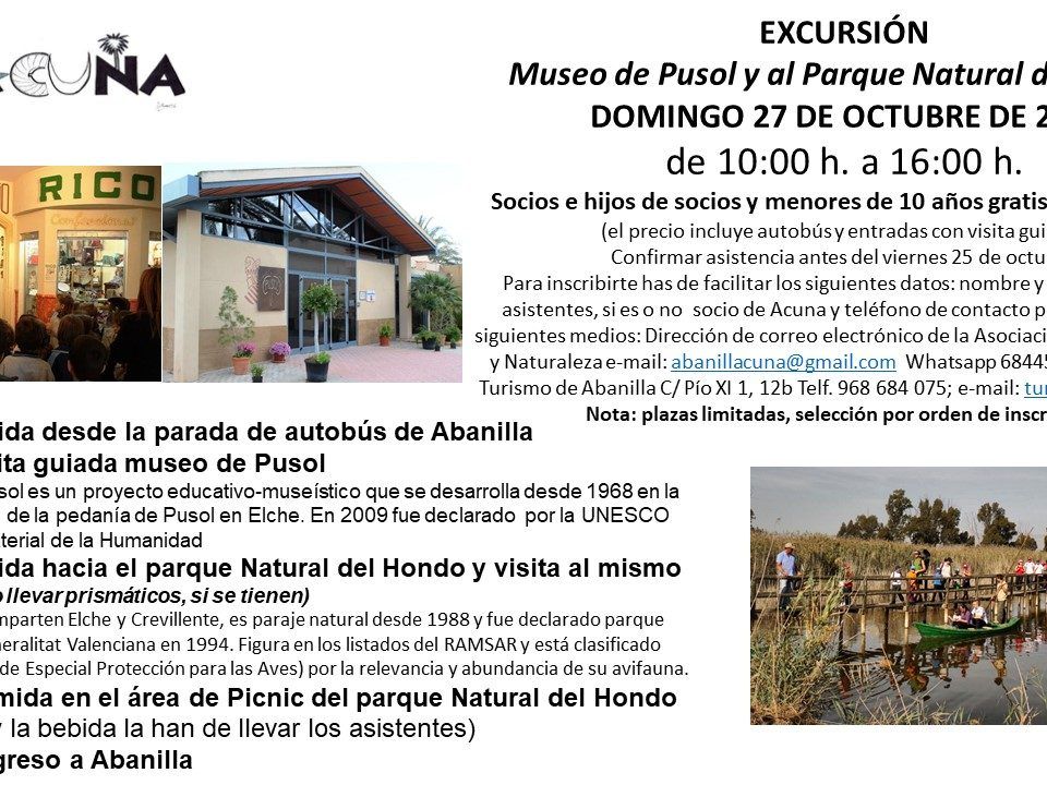 Excursión Pusol Hondo