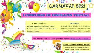 CARTEL I CONCURSO DE DISFRACES VIRTUAL con premios